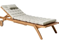 Poduszka na leżak ogrodowy CESANA PREMIUM 192 x 56 cm Beżowoszary
