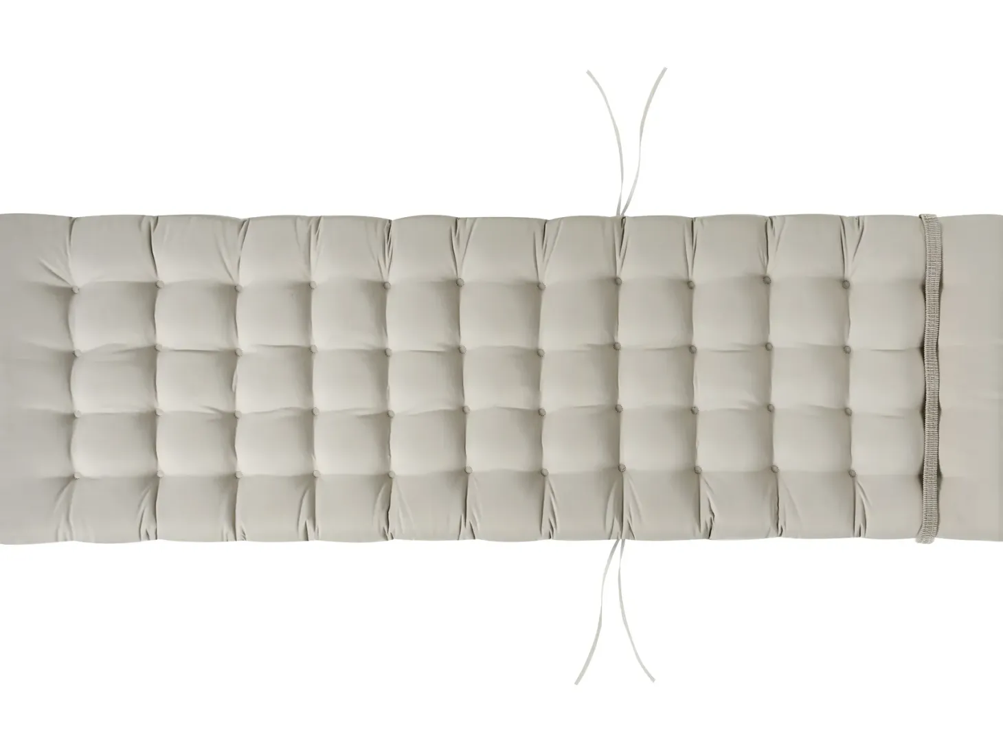 Poduszka na leżak ogrodowy CESANA PREMIUM 192 x 56 cm Beżowoszary