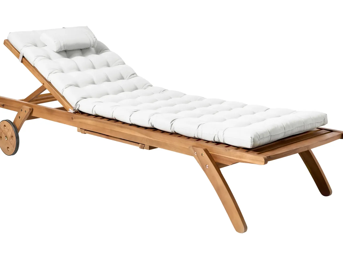 Poduszka na leżak ogrodowy CESANA PREMIUM 192 x 56 cm Złamana biel