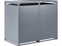 Podwójna obudowa śmietnikowa 480 L PERISSA Metal Ciemnoszary