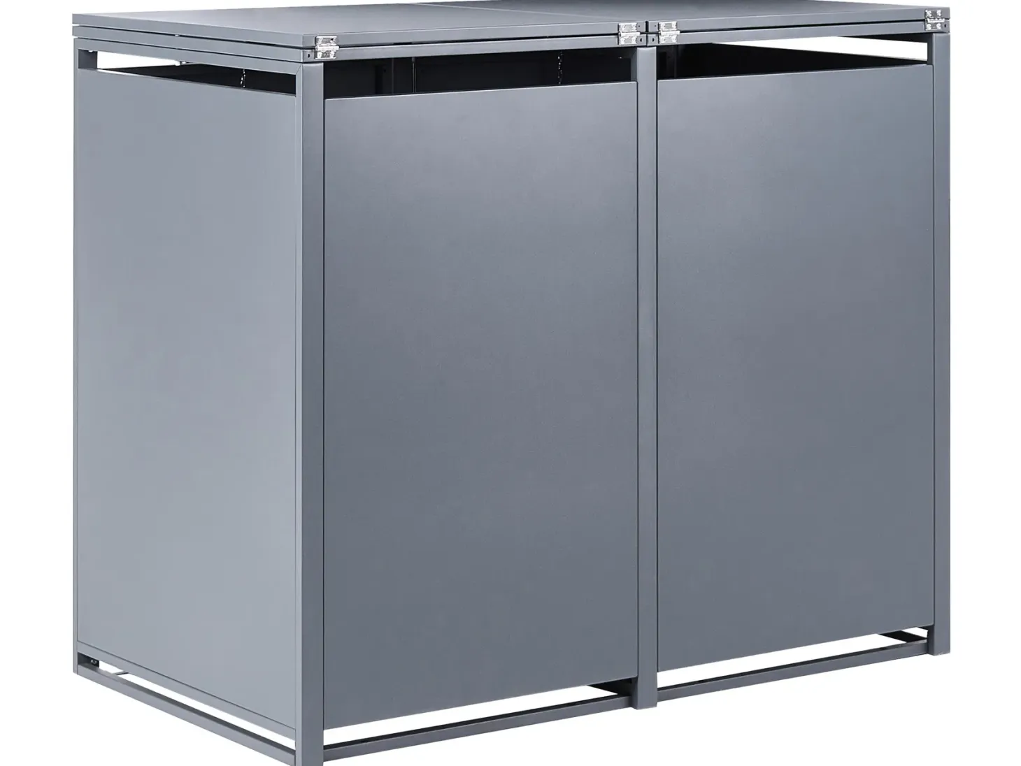 Podwójna obudowa śmietnikowa 480 L PERISSA Metal Ciemnoszary