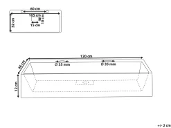 New QUENKO 120 x 46 cm Tworzywo mineralne Umywalki I Akcesoria