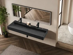 New QUENKO 120 x 46 cm Tworzywo mineralne Umywalki I Akcesoria