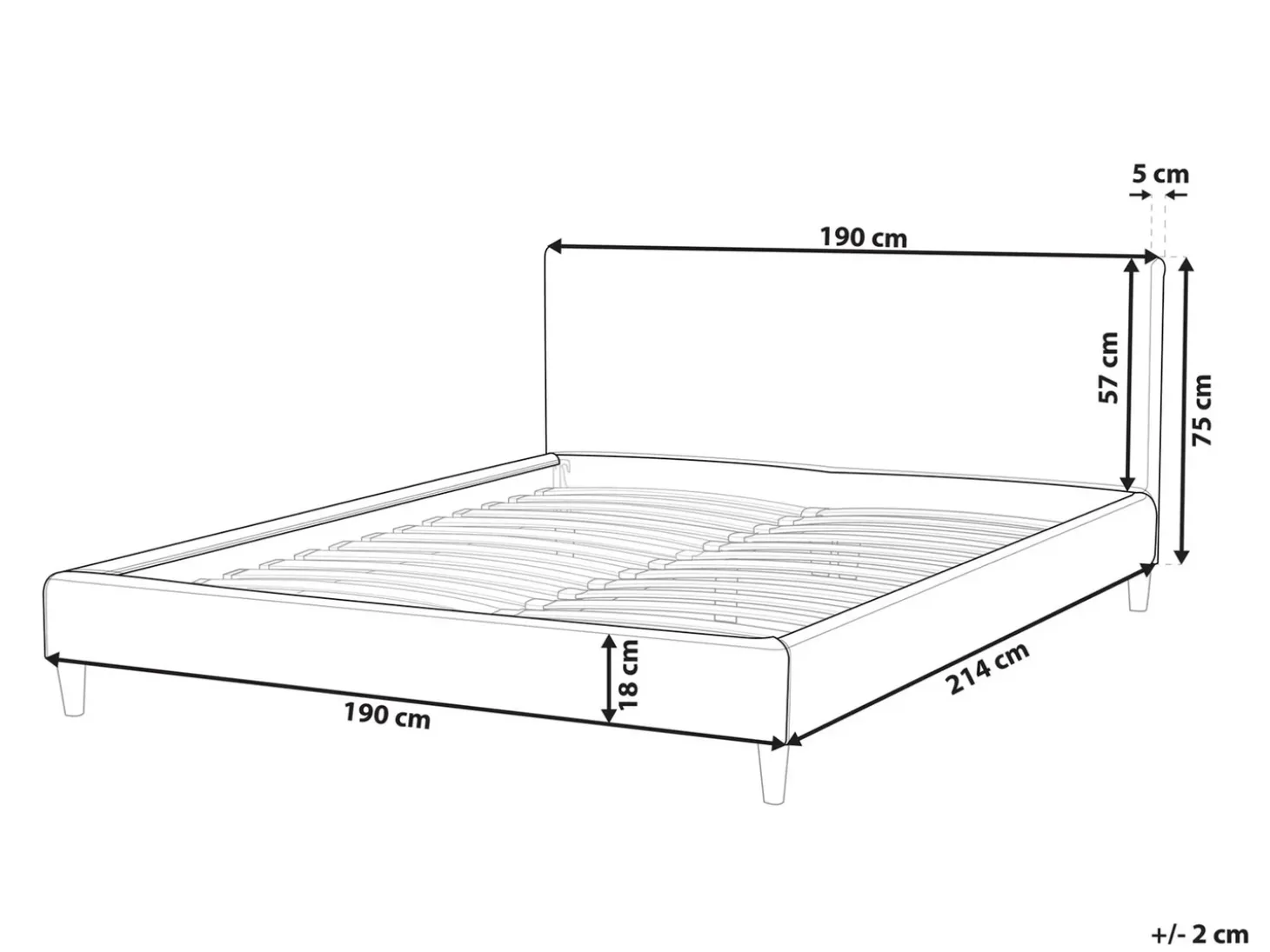 Outlet Welur FITOU 180 x 200 cm Wszystkie Akcesoria|Obicia Do Łóżek