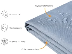 Pokrowiec przeciwdeszczowy CHUVA 230 cm 225 cm 65 cm Szary