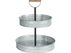 2-poziomowa patera na ciasto KOUIGN Srebrny