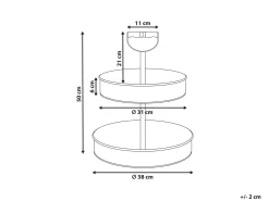 2-poziomowa patera na ciasto KOUIGN Srebrny