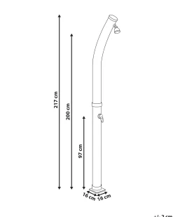 Prysznic ogrodowy solarny wolnostojący ENGABAO Czarny