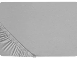 Prześcieradło z gumką HOFUF Bawełna 90 x 200 cm Jasnoszary