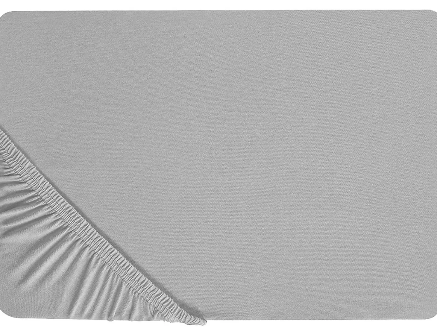 Prześcieradło z gumką HOFUF Bawełna 90 x 200 cm Jasnoszary