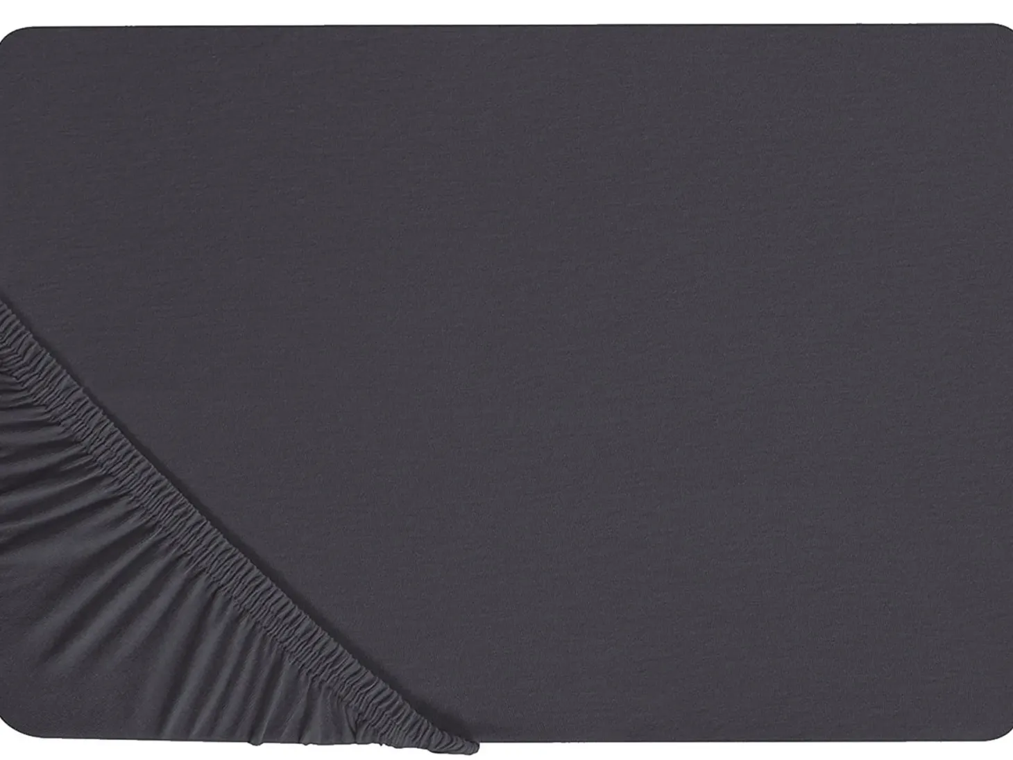 Prześcieradło z gumką HOFUF Bawełna 200 x 200 cm Czarny