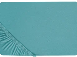 Prześcieradło z gumką HOFUF Bawełna 90 x 200 cm Turkusowy
