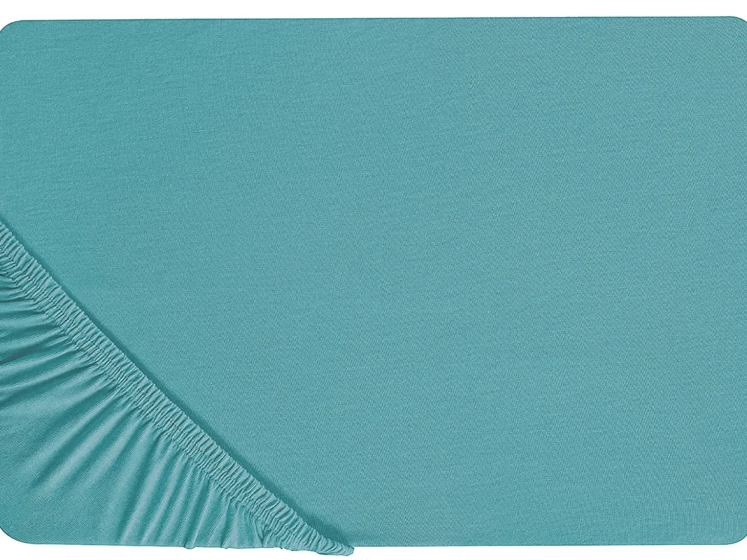 Prześcieradło z gumką HOFUF Bawełna 90 x 200 cm Turkusowy
