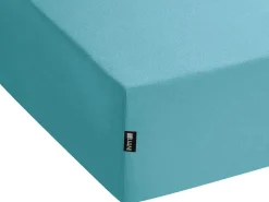 Prześcieradło z gumką HOFUF Bawełna 90 x 200 cm Turkusowy