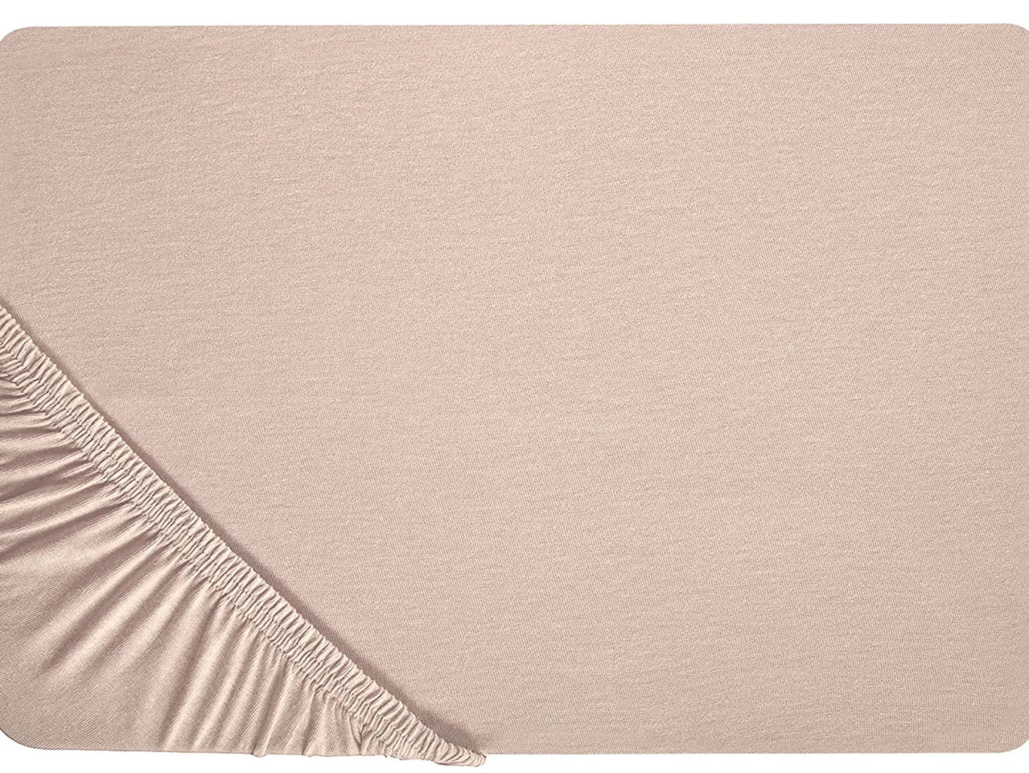 Prześcieradło z gumką HOFUF Bawełna 90 x 200 cm Beżowy