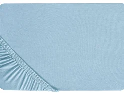 Prześcieradło z gumką HOFUF Bawełna 90 x 200 cm Błękitny