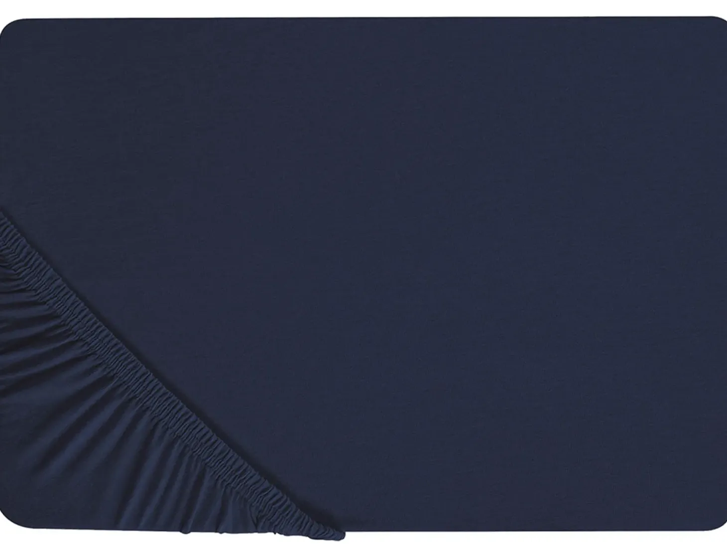 Prześcieradło z gumką HOFUF Bawełna 90 x 200 cm Granatowy