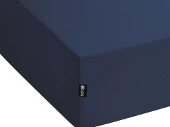 Prześcieradło z gumką HOFUF Bawełna 90 x 200 cm Granatowy