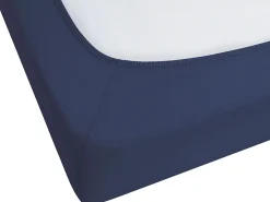 Prześcieradło z gumką HOFUF Bawełna 90 x 200 cm Granatowy