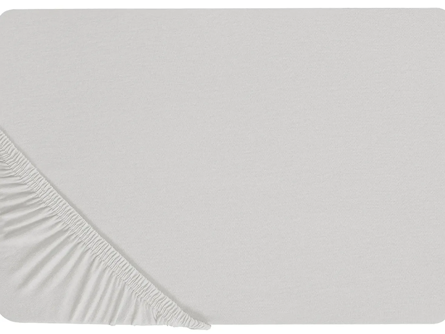 Prześcieradło z gumką JANBU Bawełna 200 x 200 cm Jasnoszary