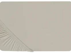 Prześcieradło z gumką JANBU Bawełna 200 x 200 cm Beżowoszary