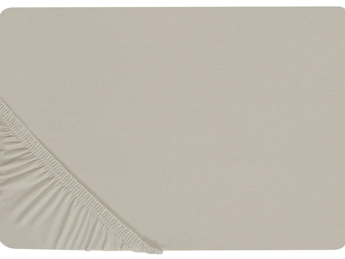 Prześcieradło z gumką JANBU Bawełna 200 x 200 cm Beżowoszary
