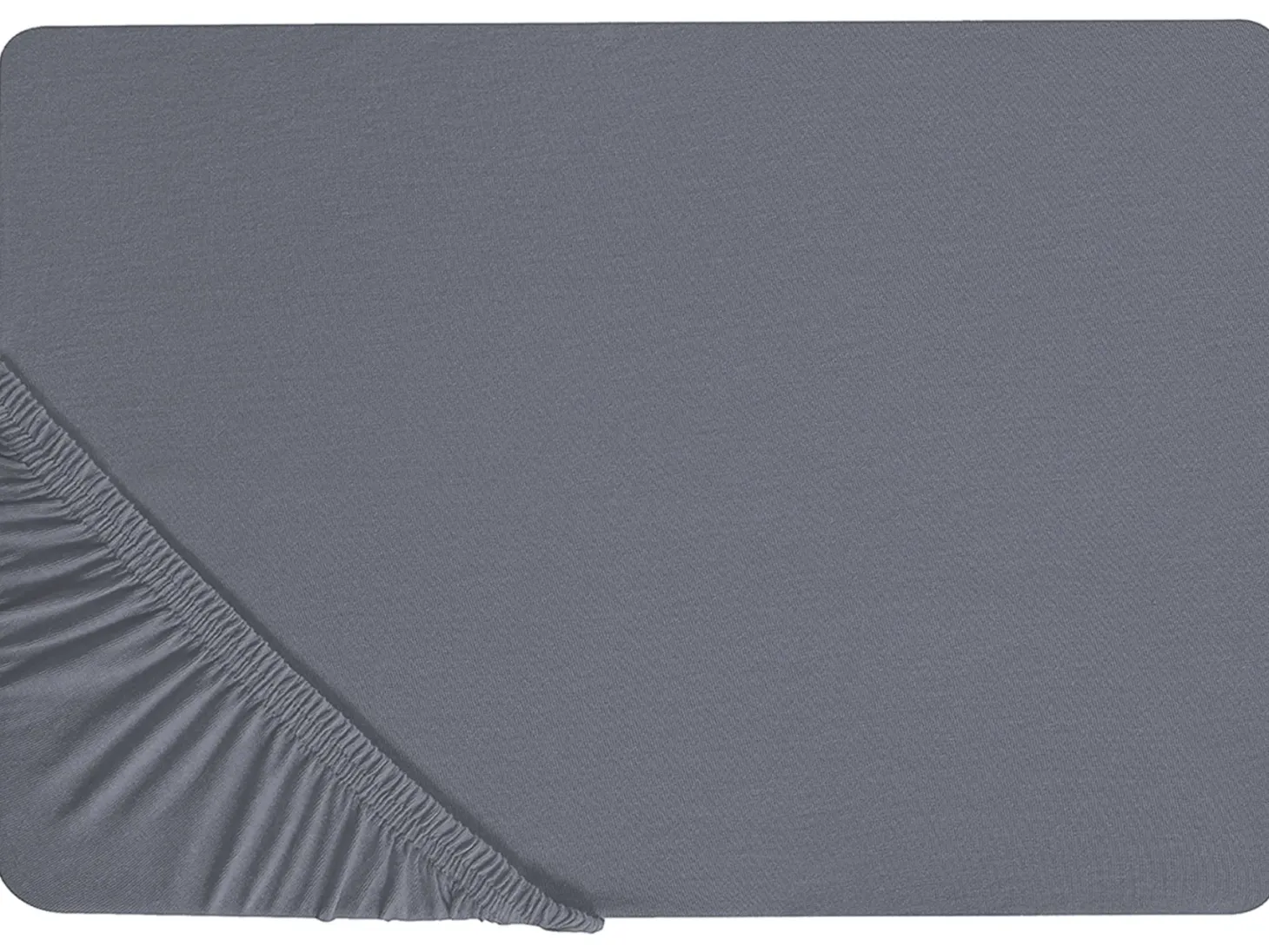 Prześcieradło z gumką JANBU Bawełna 200 x 200 cm Ciemnoszary