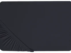 Prześcieradło z gumką JANBU Bawełna 200 x 200 cm Czarny