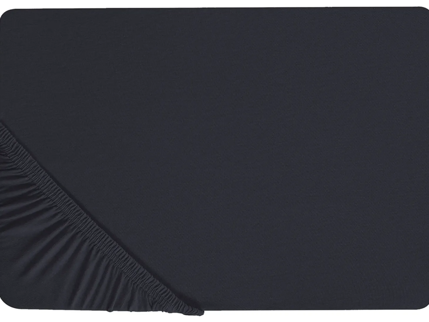 Prześcieradło z gumką JANBU Bawełna 200 x 200 cm Czarny