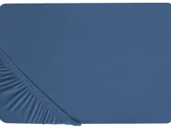 Prześcieradło z gumką JANBU Bawełna 200 x 200 cm Granatowy