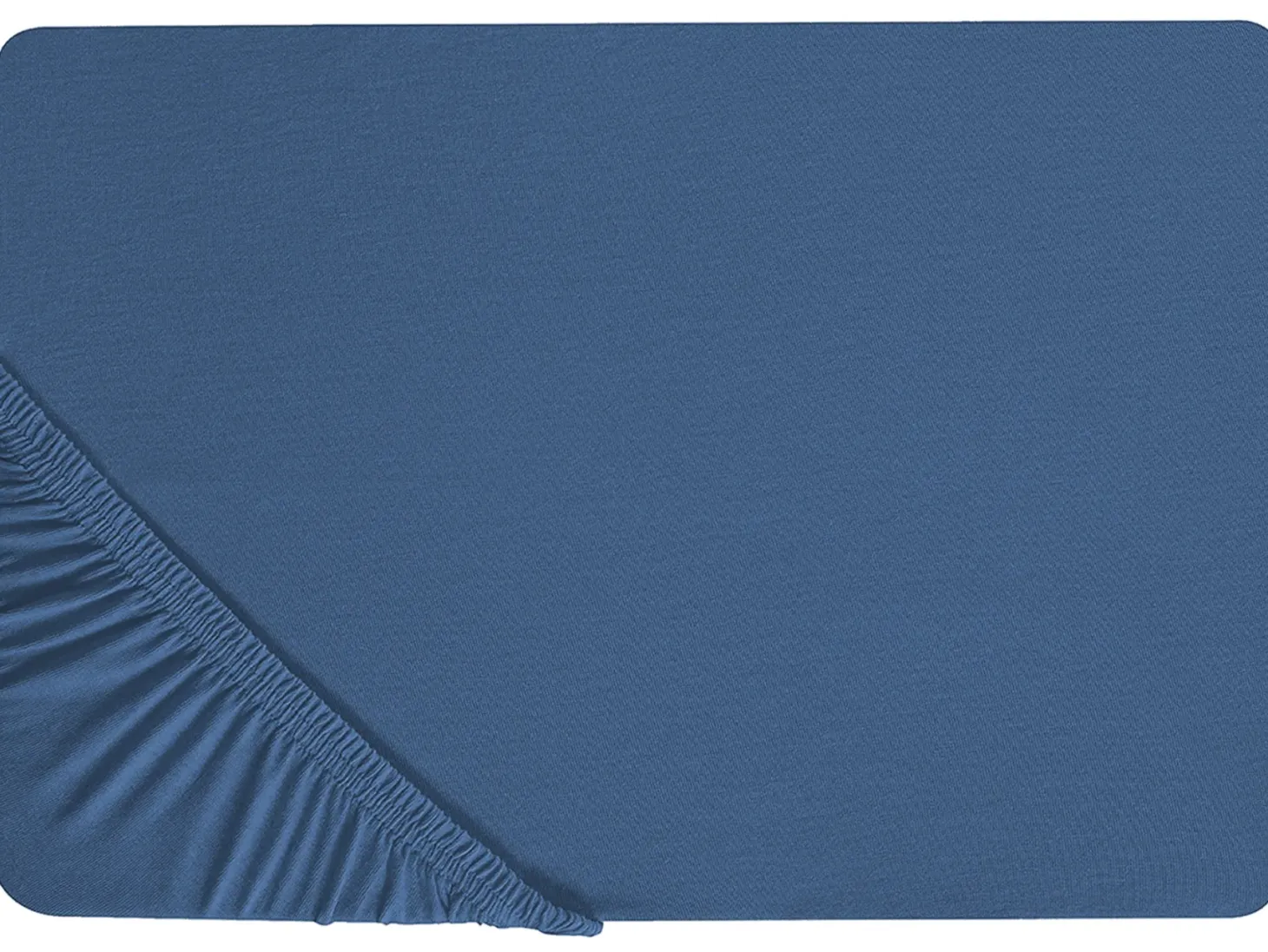 Prześcieradło z gumką JANBU Bawełna 200 x 200 cm Granatowy
