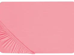 Prześcieradło z gumką JANBU Bawełna 200 x 200 cm Koralowy