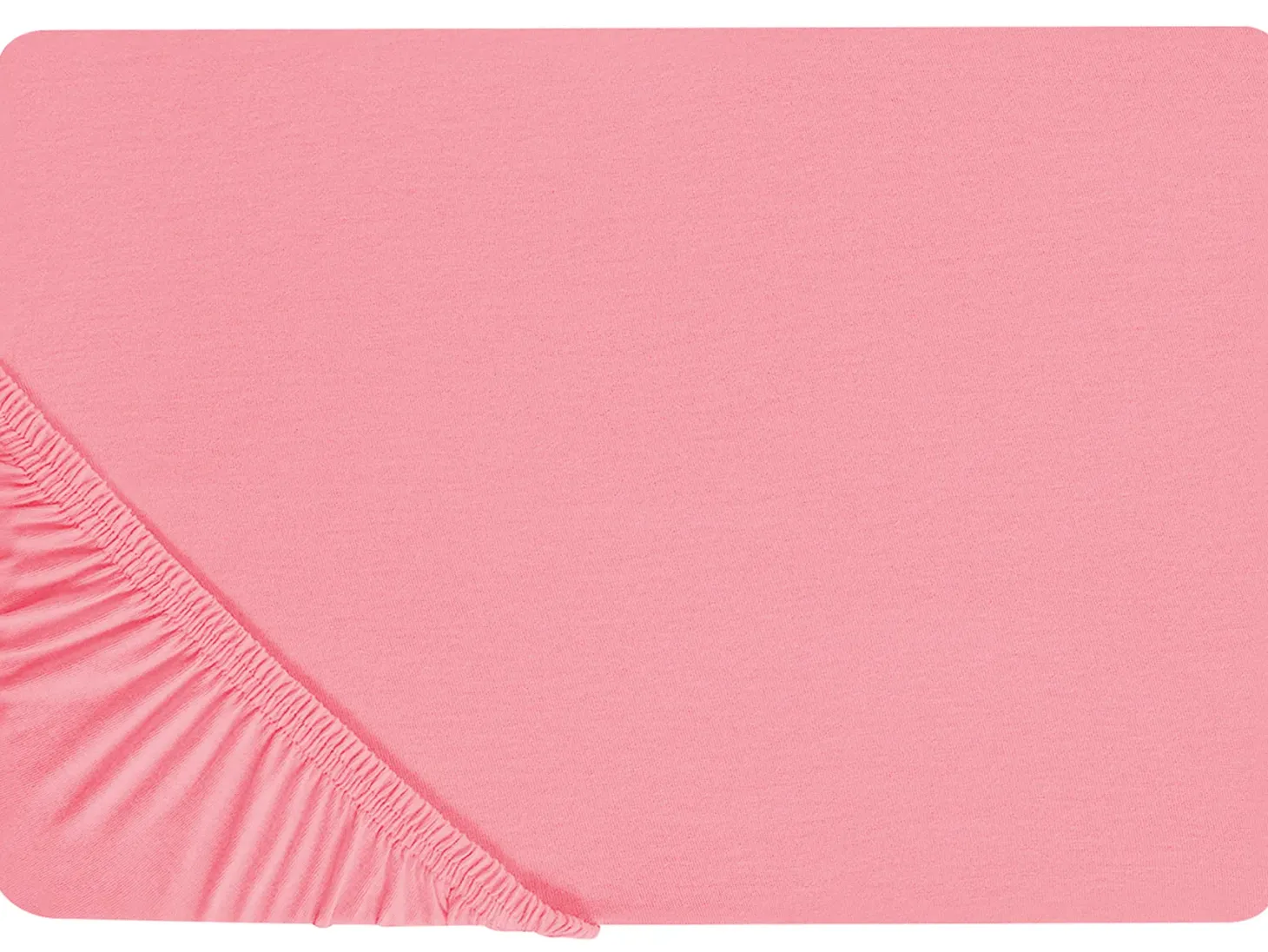 Prześcieradło z gumką JANBU Bawełna 200 x 200 cm Koralowy