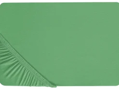 Prześcieradło z gumką JANBU Bawełna 200 x 200 cm Zielony