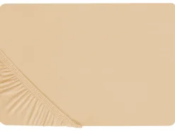 Prześcieradło z gumką JANBU Bawełna 200 x 200 cm Piaskowy