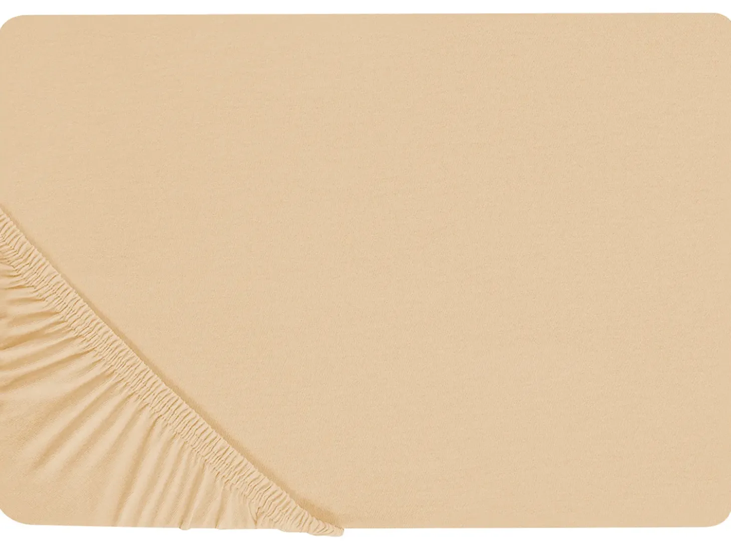 Prześcieradło z gumką JANBU Bawełna 200 x 200 cm Piaskowy