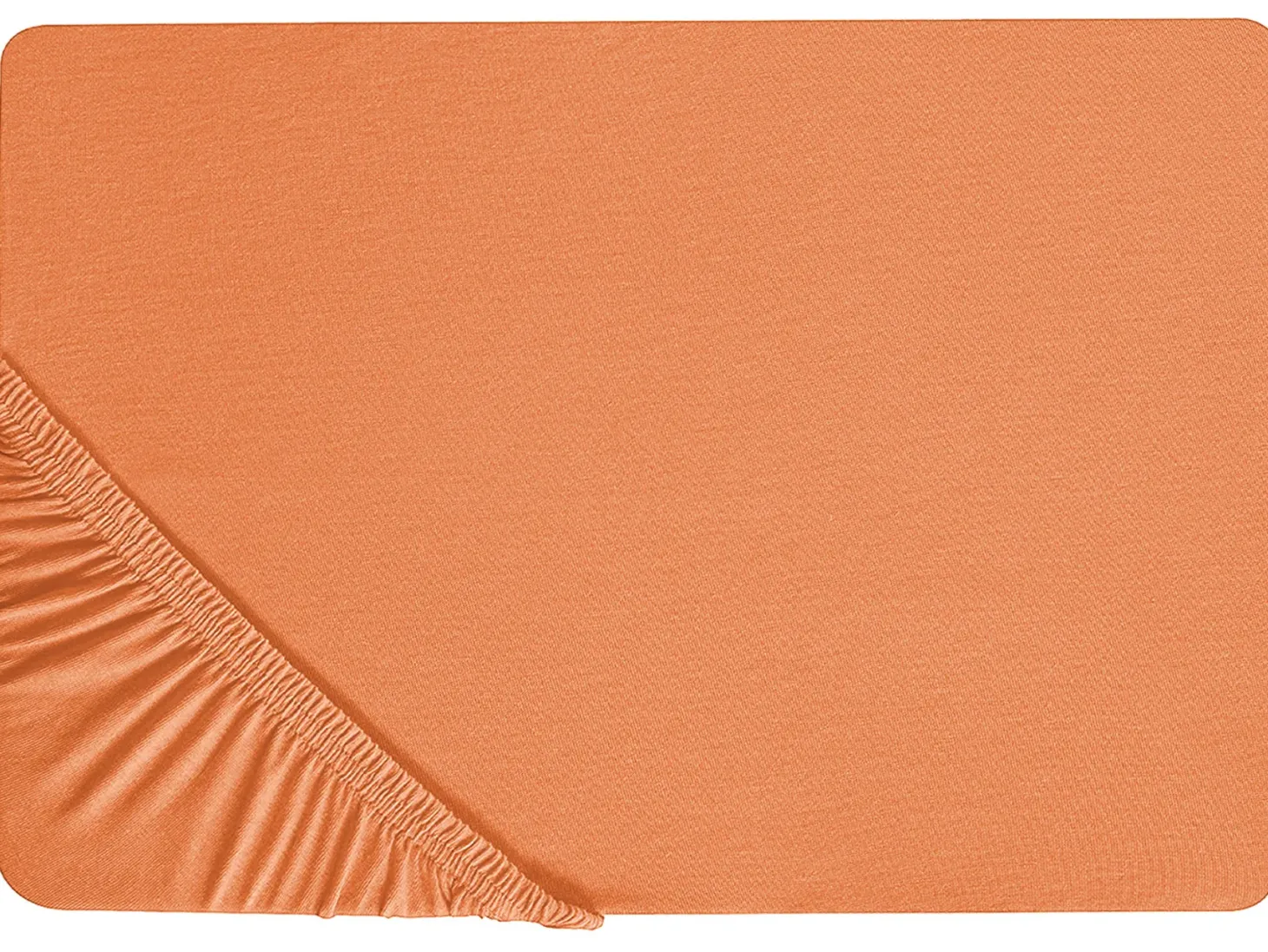 Prześcieradło z gumką JANBU Bawełna 200 x 200 cm Pomarańczowy