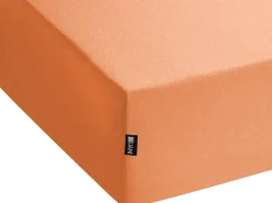 Prześcieradło z gumką JANBU Bawełna 200 x 200 cm Pomarańczowy