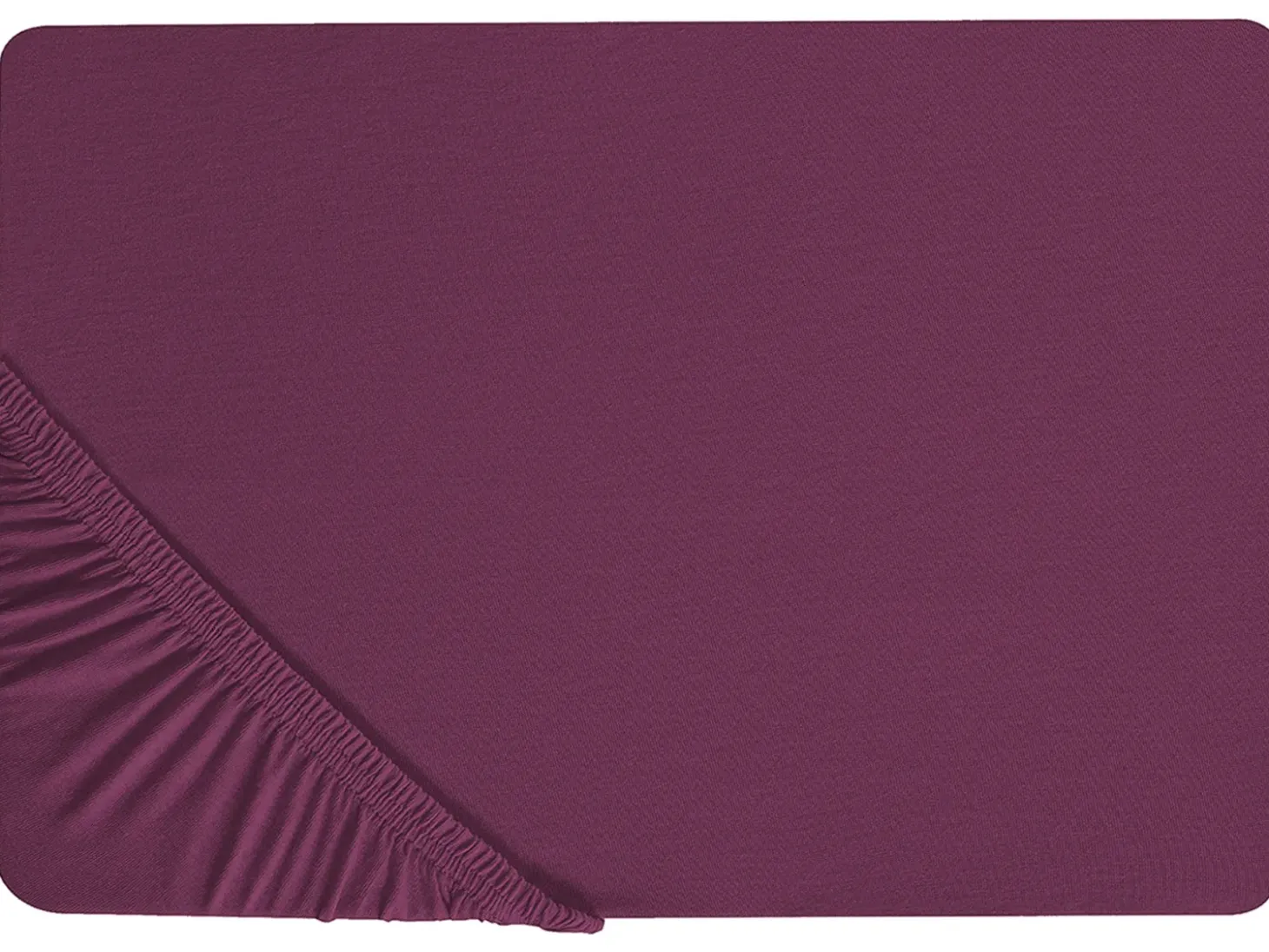 Prześcieradło z gumką JANBU Bawełna 200 x 200 cm Burgundowy