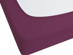 Prześcieradło z gumką JANBU Bawełna 200 x 200 cm Burgundowy