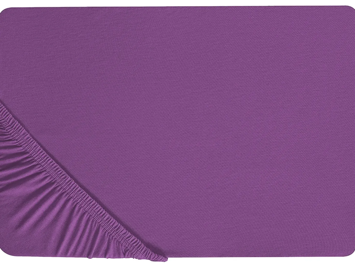 Prześcieradło z gumką JANBU Bawełna 200 x 200 cm Purpurowy