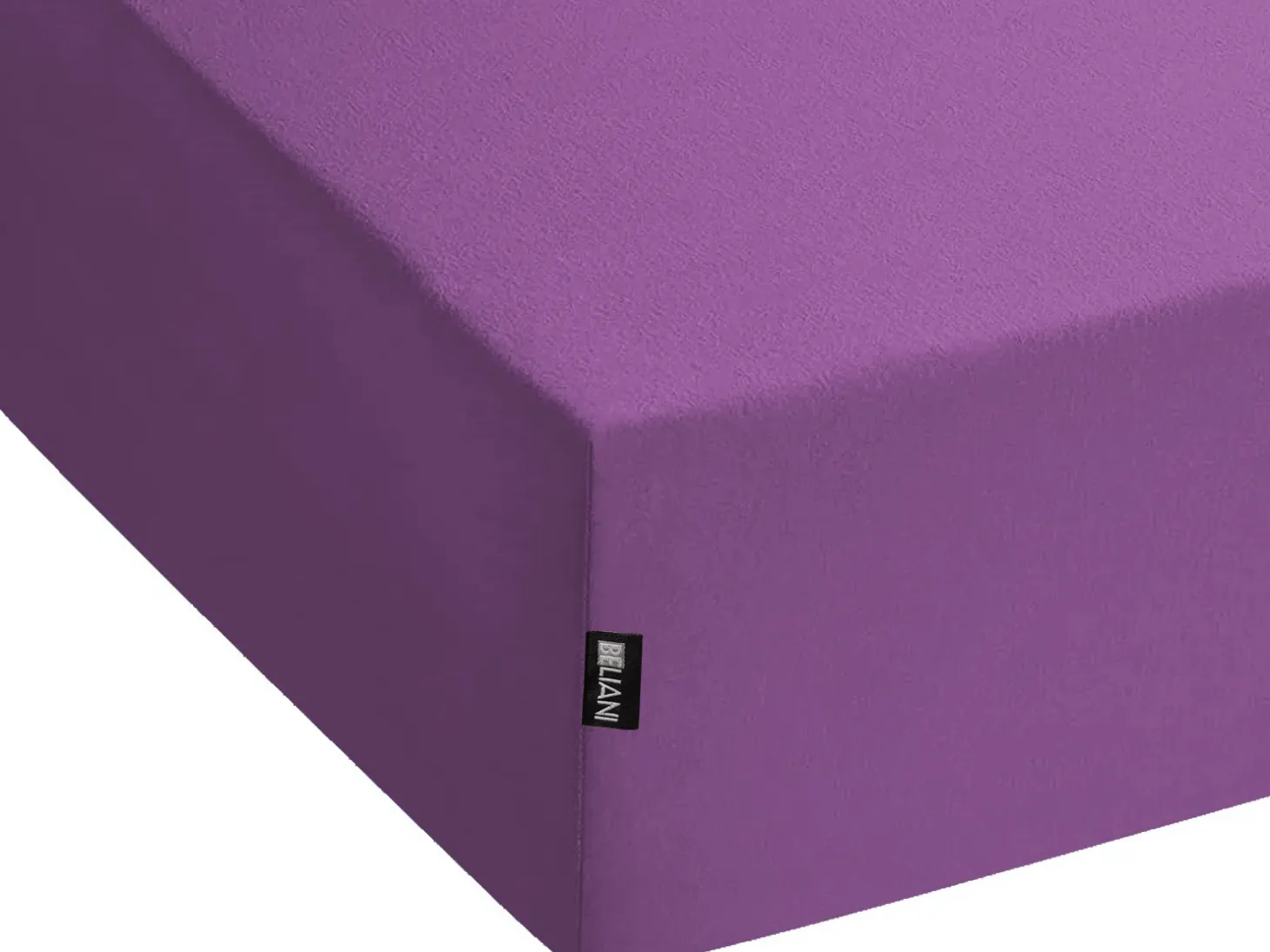Prześcieradło z gumką JANBU Bawełna 200 x 200 cm Purpurowy