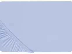 Prześcieradło z gumką JANBU Bawełna 200 x 200 cm Błękitny