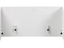Outlet Przegroda na biurko SOLOA 210 x 61 cm Złamana biel Ścianki Biurowe I Przegrody
