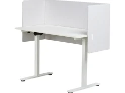 Outlet Przegroda na biurko SOLOA 210 x 61 cm Złamana biel Ścianki Biurowe I Przegrody