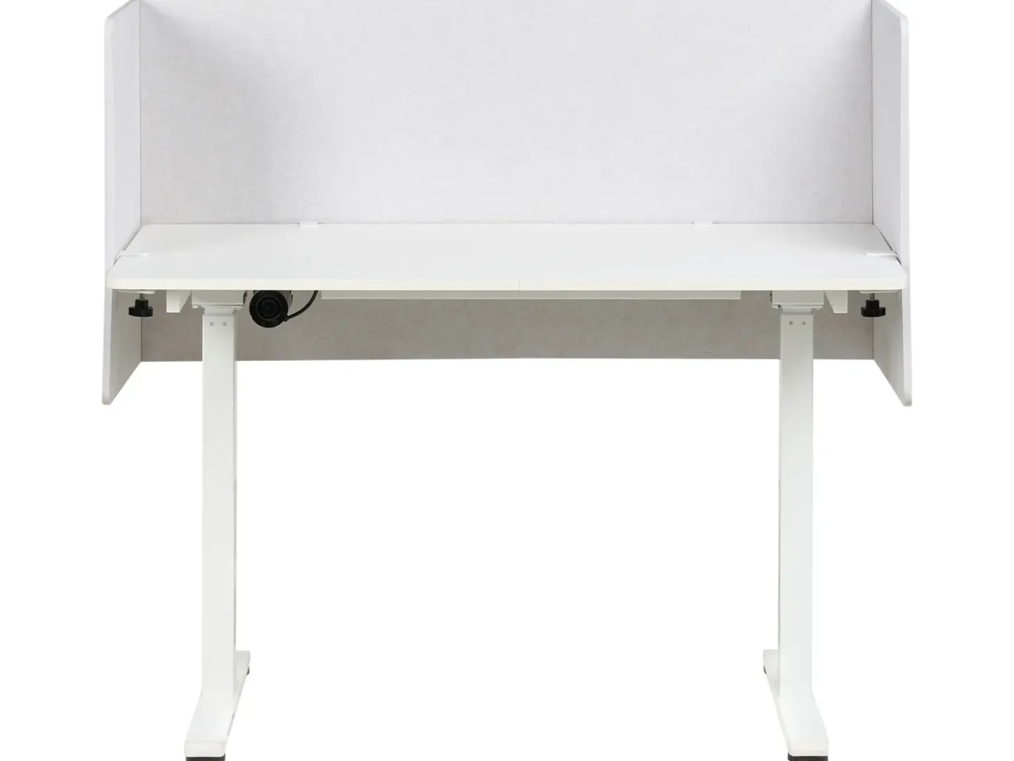 Outlet Przegroda na biurko SOLOA 210 x 61 cm Złamana biel Ścianki Biurowe I Przegrody
