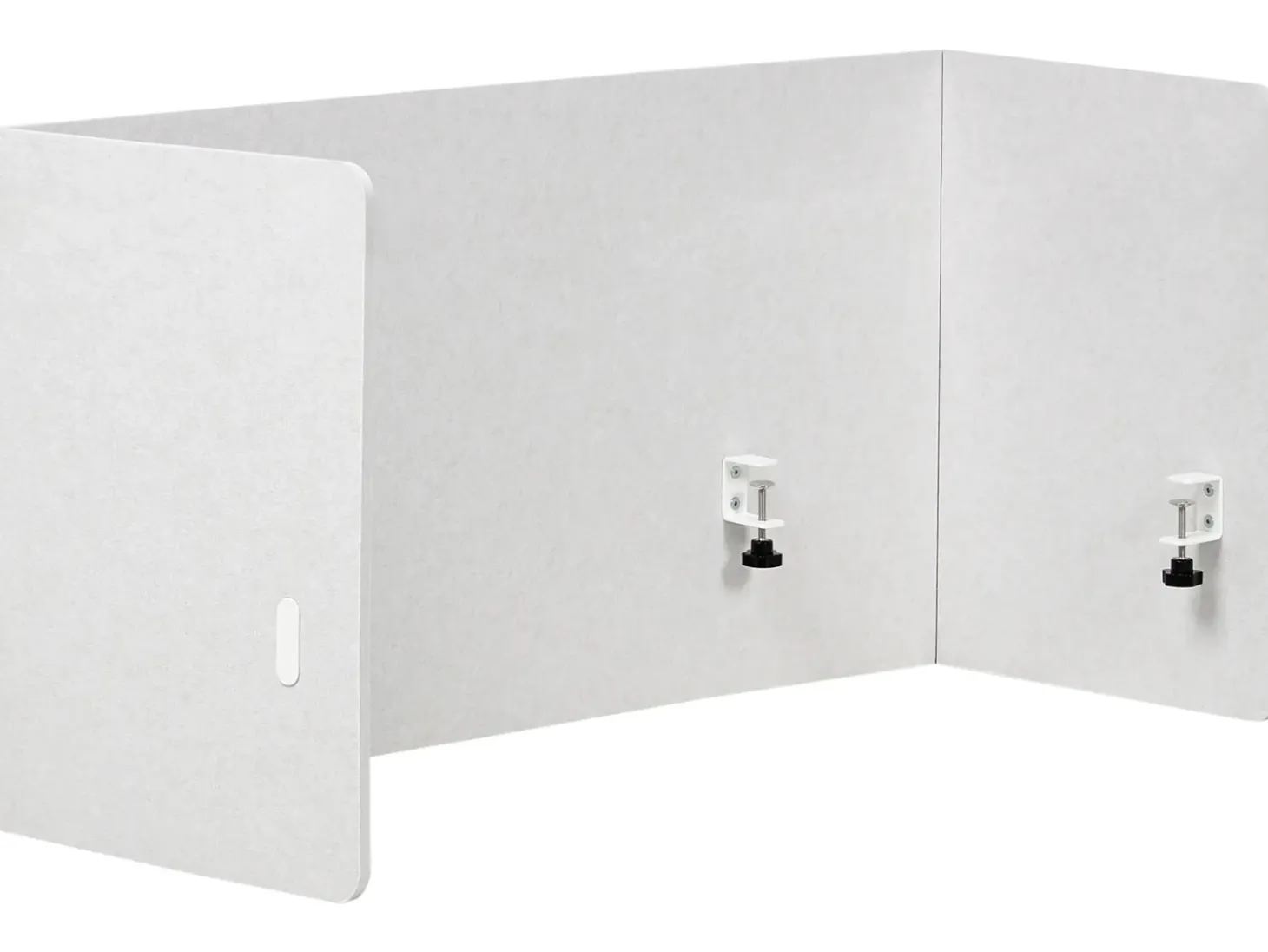 Outlet Przegroda na biurko SOLOA 210 x 61 cm Złamana biel Ścianki Biurowe I Przegrody