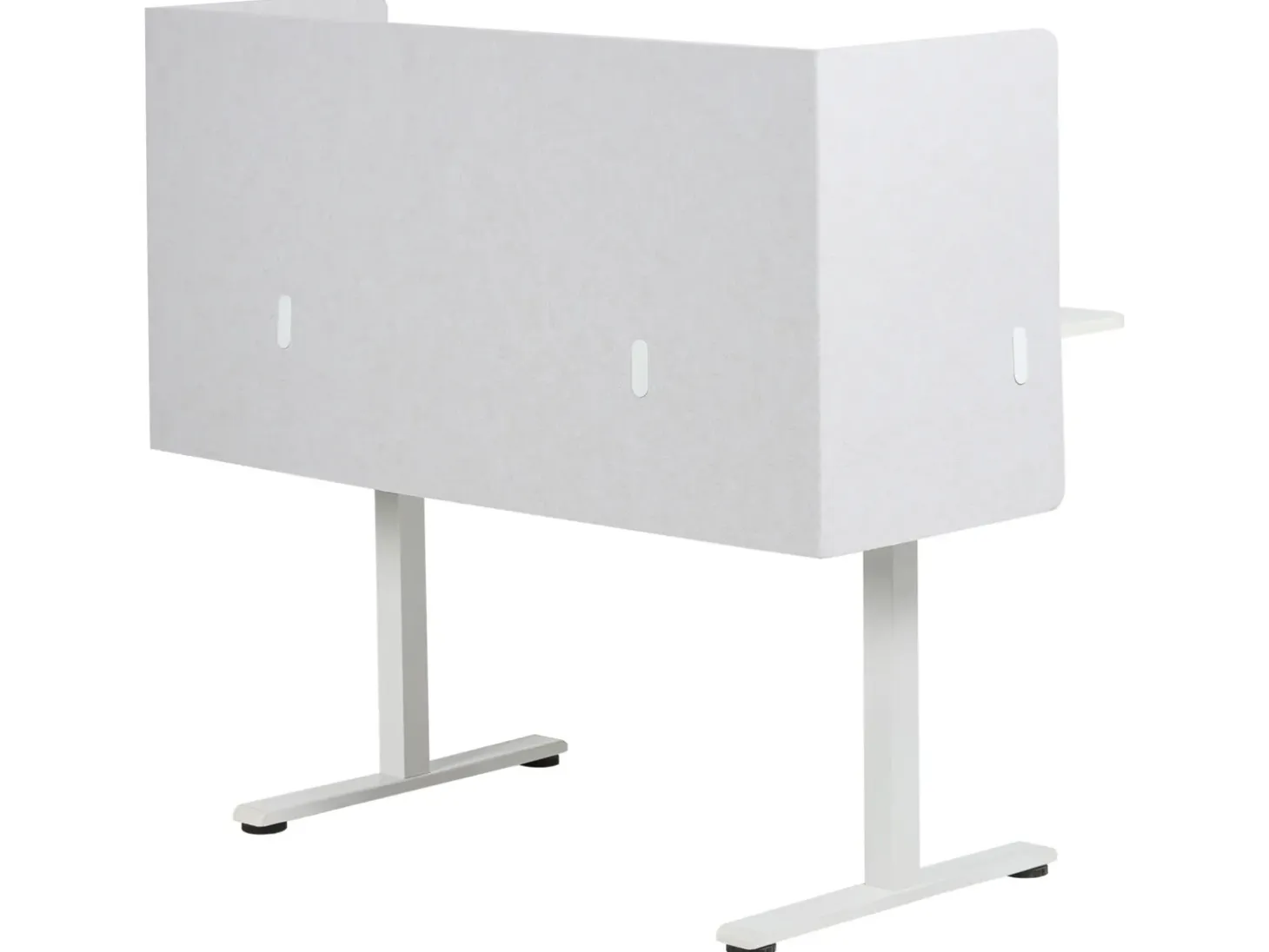 Outlet Przegroda na biurko SOLOA 210 x 61 cm Złamana biel Ścianki Biurowe I Przegrody