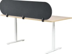 Clearance Przegroda na biurko SPARKY 180 x 40 cm Ciemno Ścianki Biurowe I Przegrody