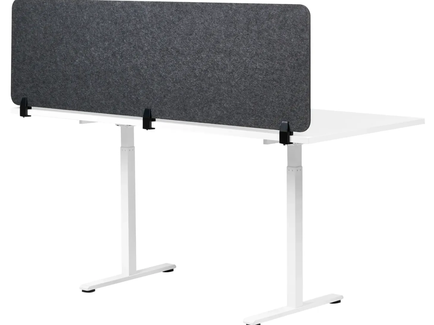 New Przegroda na biurko SPLIT 180 x 50 cm Ciemno Ścianki Biurowe I Przegrody